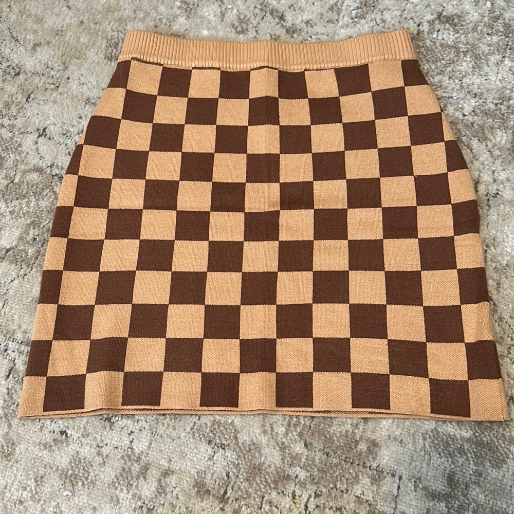 Princess Polly checkered mini skirt